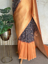 Semi Chanderi Saree With Banarasi Blouse