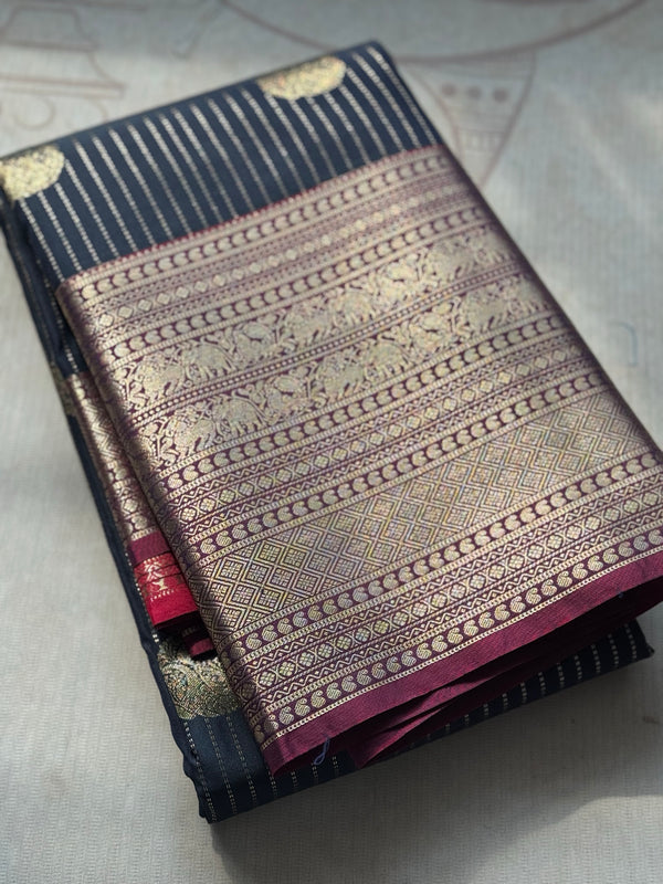 Semi Kanchi Silk Saree