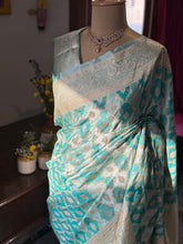 Banarasi Katan Silk Saree with Antique Gold Zari Motifs