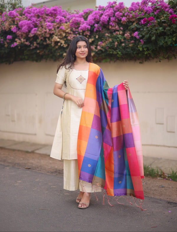 Amudham - Raw Silk 3-Piece Suit Set
