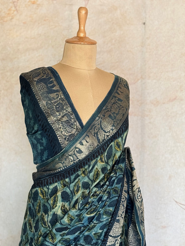 Dola Silk Zari Border Saree