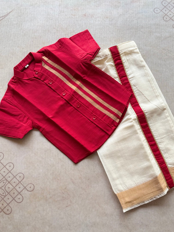 Boys Dhoti and Shirt - Vishu Edit Express