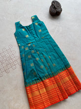 Anicham - 2 in 1 Teal Frock with Zari Border & Overcoat Express