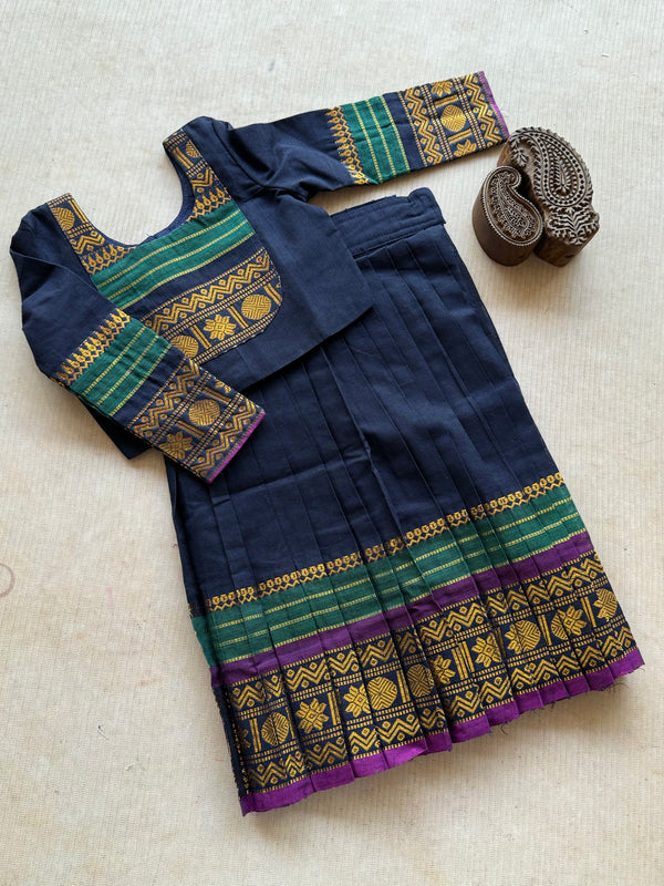 Suhasini - Chettinad Cotton Skirt and 3/4th Sleeve Top