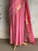 Ritambhara - Soft Tussar Zari Checks Saree