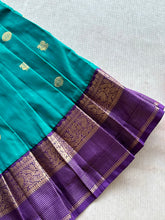 Anicham - 2 in 1 Teal Green Frock with Zari Border & Overcoat Express