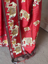 Semi Silk Saree With Tanjore Painting Inspired Prints