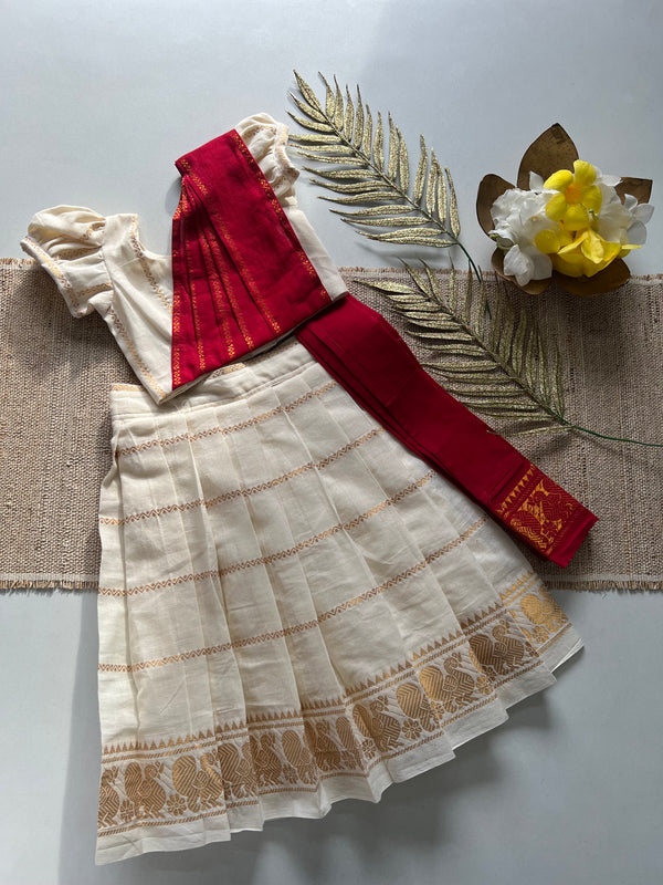 Veldhari Red Kids Halfsaree - Express