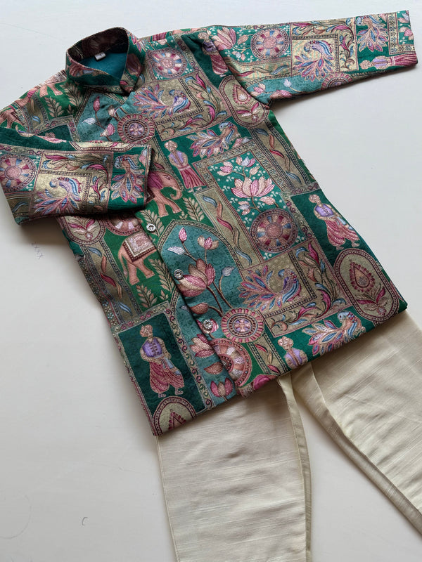 Boys - Banarasi Kalamkari Kurta Set (Festive Edit)