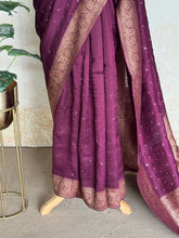 Nijaruna - Pure Matka Silk Saree With Mirror Embellishments