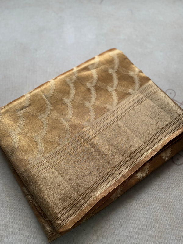 Pure Molten Gold Tissue Saree