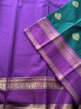 Semi Kanchi Silk Saree with Antique Gold Zari Weave