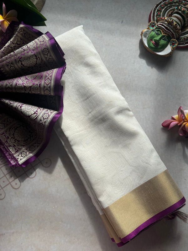 Jute Cotton Saree - Onam Edit