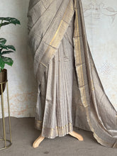 Ritambhara - Soft Tussar Zari Checks Saree