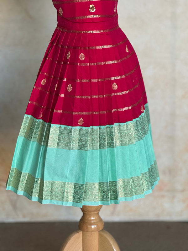 Evika - Raddish Pink Corset Top and Skirt