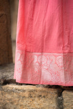 Padma - Pure Cotton Full Sleeve Anarkali Dress with Woven Dupatta – Blush Pink