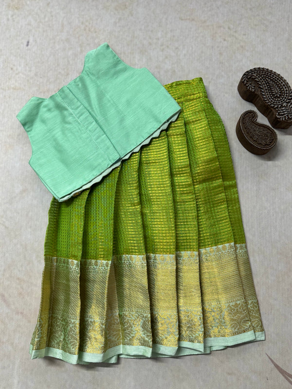 Glass Tissue Crop top and skirt  - Festive Styles