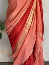 Semi Mysore Crepe Silk Mubbagam Saree – Kanakambaram Tone with Zari Accents
