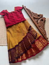 Chettinad cotton overlapped Skirt with bodice top