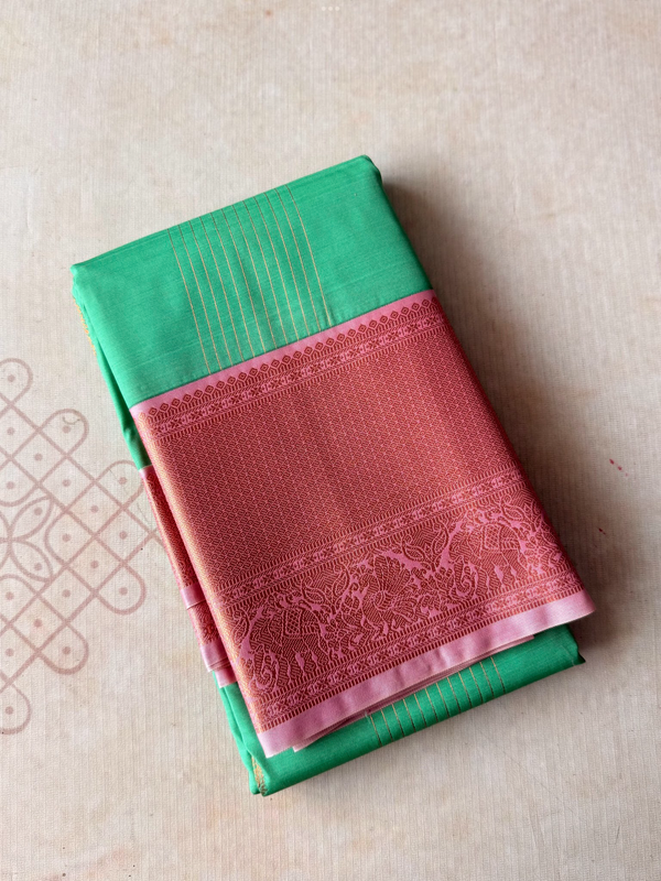 Semi Kanchi Silk Saree