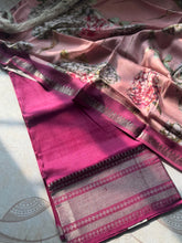 Mangalgiri Silk Unstitched Kurta + Dupatta