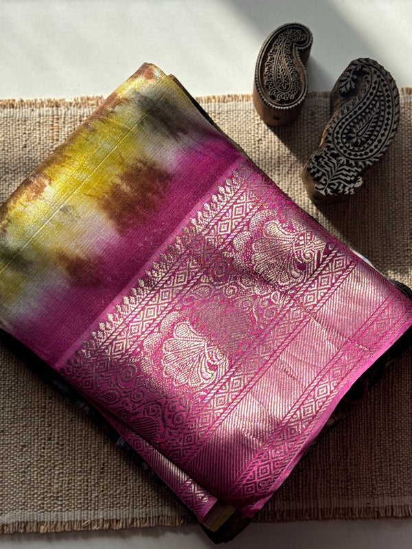 Shibori Mangalgiri Silk Cotton Saree