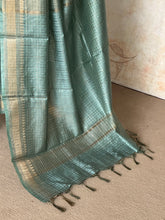 Ritambhara - Soft Tussar Zari Checks Saree