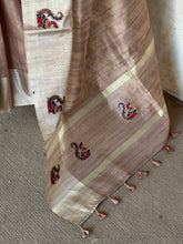 Samaira - Pure Tussar Appliqué Saree