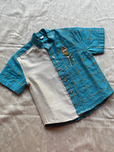 Magilan - Velum Mayilum Hand-Embroidered Boys Shirt & Trouser Set — South Indian Traditional Ethnic Wear Festive Edit