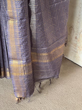 Ritambhara - Soft Tussar Zari Checks Saree