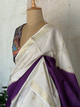 Semi Mysore Crepe Silk Mubbagam Saree