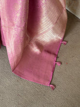 Aaranya - Mushru Silk Saree – Dusty Rose Pink with Maroon Blouse