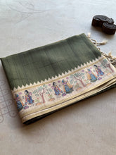 Madhubani - Hand-Painted Madhubani Inspired Tussar Saree