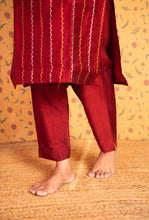 Dwaraka - Raw Silk 3-Piece Suit Set with Kalamkari Dupatta