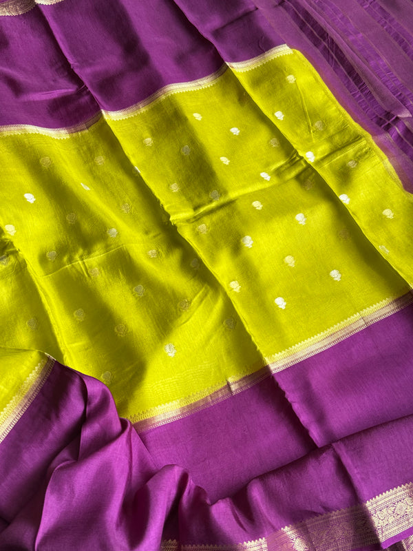 Mysore Crepe Silk Mubbagam Saree – Festive & Ethnic Wear