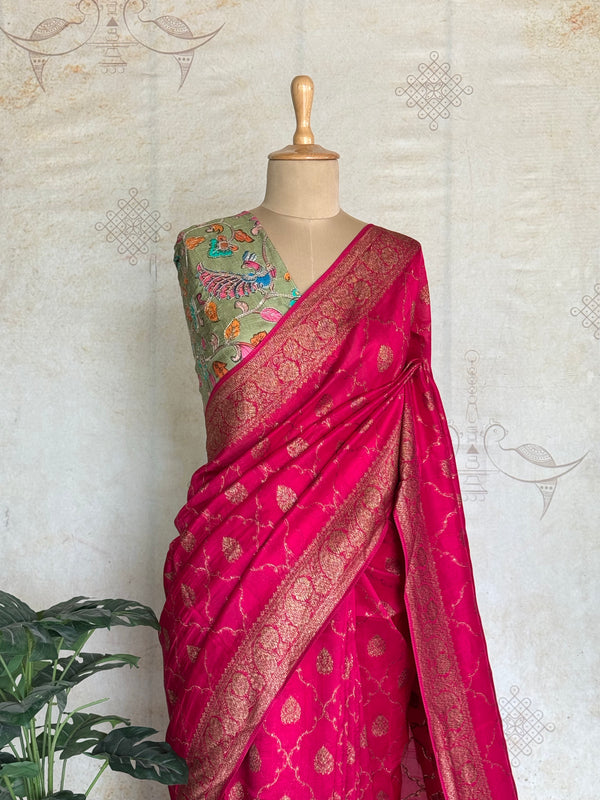 Nijaruna - Pure Matka Silk Saree With Jaal Weaving
