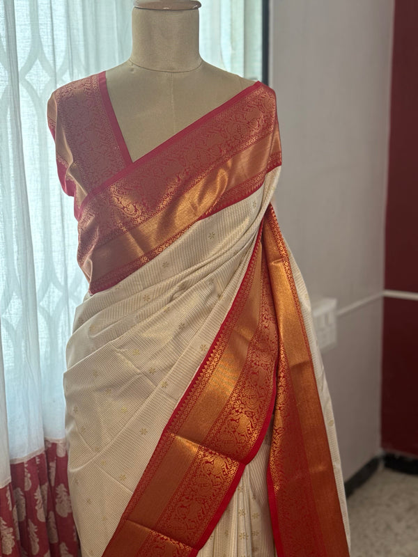 Semi Kanchi Silk Saree