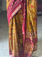Cotton Patola Saree With Contrast Border