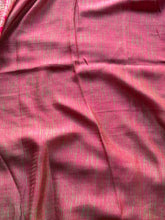Soft Kashmir Pashmina Saree – Rani Pink Paisley Weave