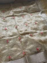 Ciranya Linen - Embroidered Kora Saree