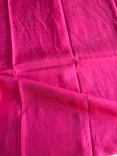 Pure Mangalgiri Silk Pink Gingham Checks Saree with Floral Digital Prints