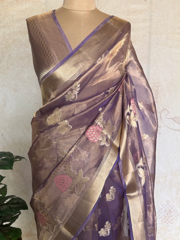 Pure Molten Gold Tissue Saree