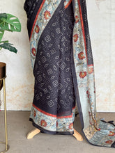 Chitrika - Pure Linen Pen Kalamkari Printed Saree
