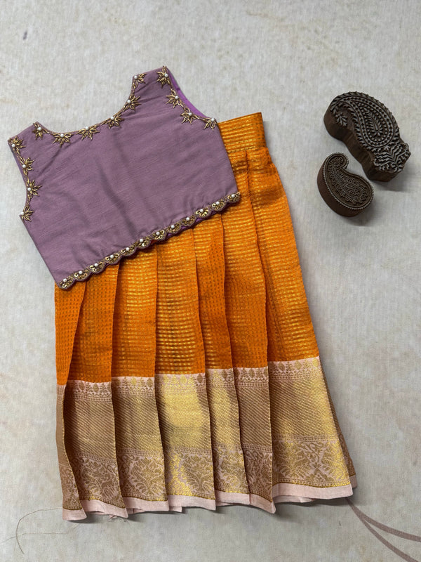 Glass Tissue Crop top and skirt  - Festive Styles