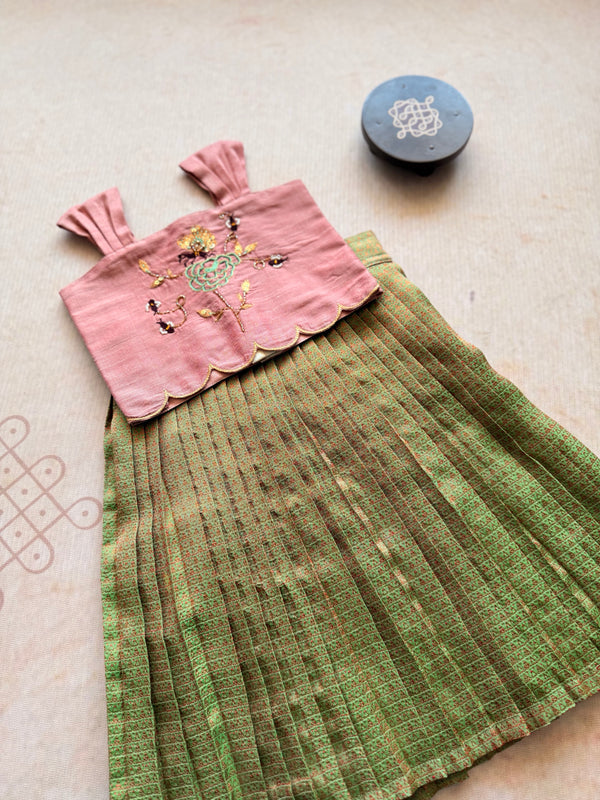 Brocade Crop Top and Skirt