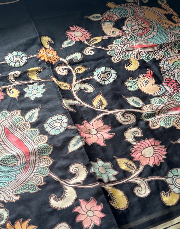 Kalamkari Appliqué Saree