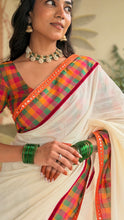Diva X Madras Kattam Cotton Saree