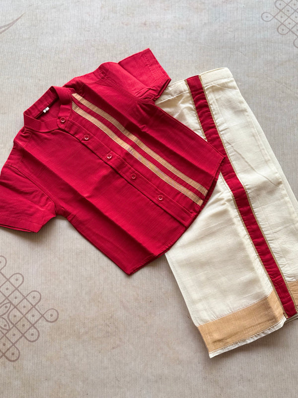 Boys Dhoti and Shirt - Vishu Edit Express