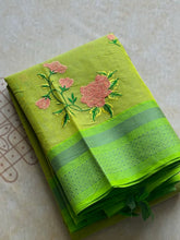 Cotton Cross Stitch Embroidery Saree