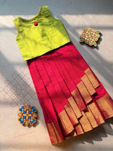 Chettinad cotton overlapped Skirt with bodice top
